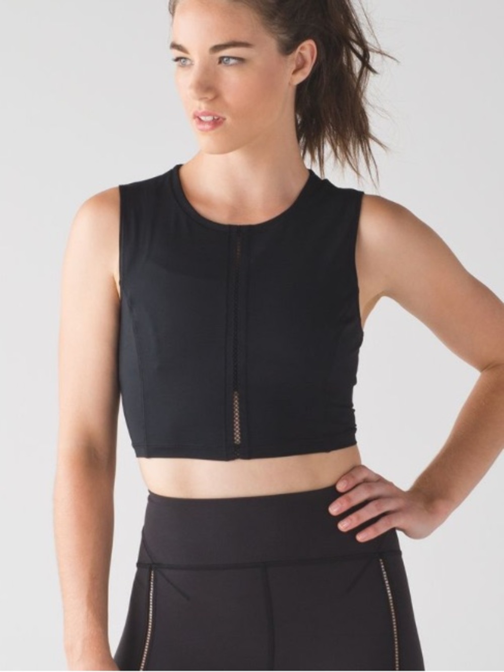 lululemon athletica Black Sculp It Crop Tank